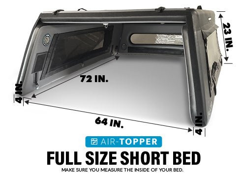 FLATED Inflatable Truck Bed Topper Full Size Standard Bed 64 in. Wide, 82 in. Long, 23 in. High Air Topper - Image 2